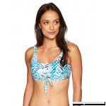 PilyQ Women's Tropical Palm Print Knot Halter Bikini Top Swimsuit Palmas B079NJD4Z4